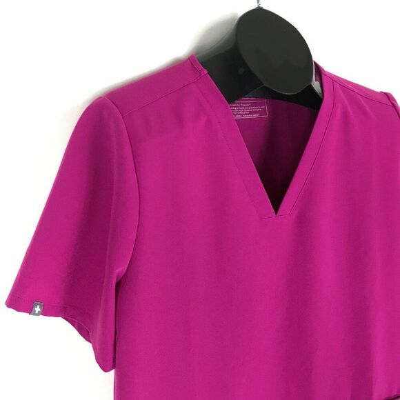 FIGS Casma Three-Pocket Scrub Top Women's XL Fuchsia Uniform Healthcare Medical - Picture 5 of 11